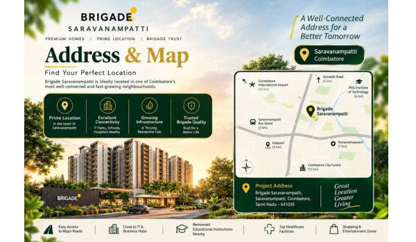 Brigade Saravanampatti Address & Map - Location overview