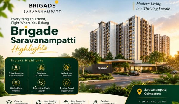 Brigade Saravanampatti Highlights – Premium 2 & 3 BHK Flats in Coimbatore