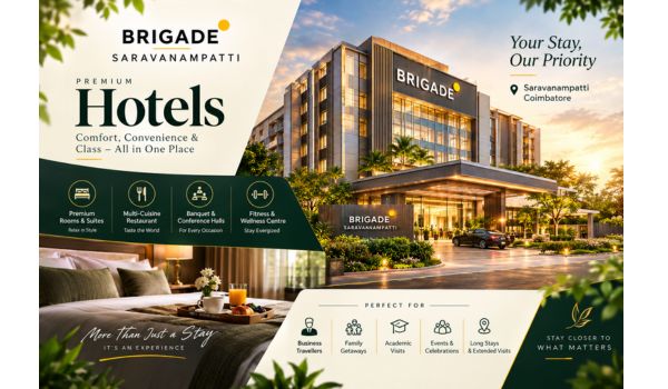 Hotels near Brigade Saravanampatti