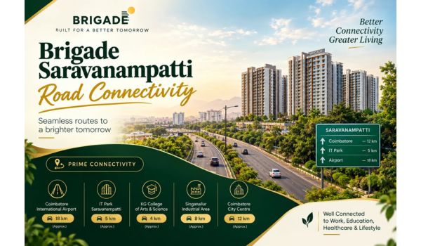 Brigade Saravanampatti Road Connectivity and Location